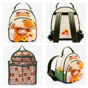 Highland Cow Floral Mini Backpack & Organizer- BoxLunch Exclusive